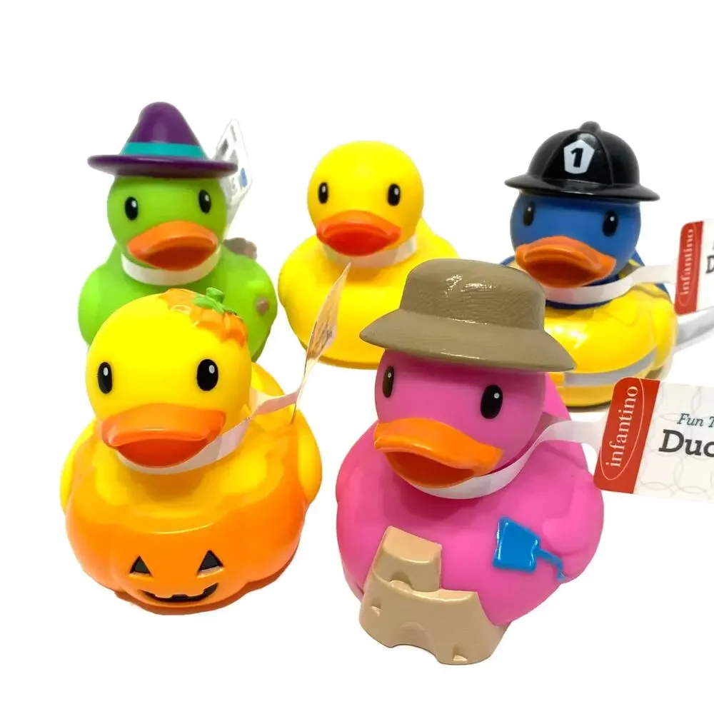 Infantino Fun Time Duck Bath Toys 5 Pack Age 0m+ Great for to Gift New with Tags